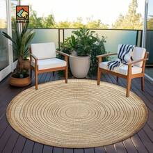 1件/10件 仿木纹图案浴室防滑垫，法兰绒材质，圆形地垫，毛绒装饰，适用于浴室、门口、厨房、客厅等场合，可机洗，防滑，圣诞装饰，理想礼物