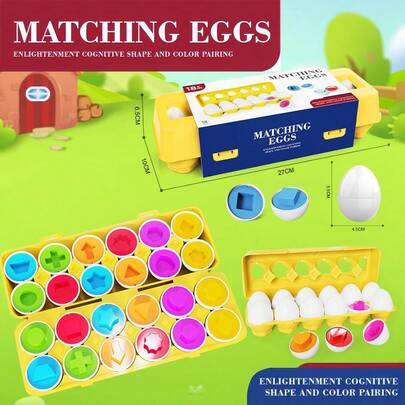 1 Set Children's Egg Screw 3D Puzzle, Montessori Learning Educational Math Toy, Children's Shape Matching, Smart Game, Children's Education, Birthday Gift (Some Accessory Colors Random)