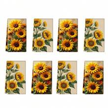 2/4pcs Sunflower Pattern Kitchen Towels, Highly Absorbent And Decorative Dish Cloths, Rags, Napkins, Suitable For Holiday Decor, Cooking, Baking, Housewarming Gifts, And Cleaning, Fit For Kitchen, Bathroom, Toilet