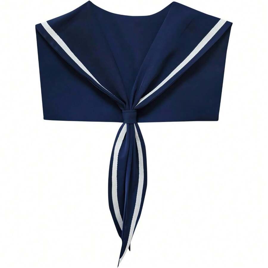 Sailor Collars Scarf For Women Top Fake Collar Necklaces Sailor Shawl Wraps Match Sweater Shirt Dress