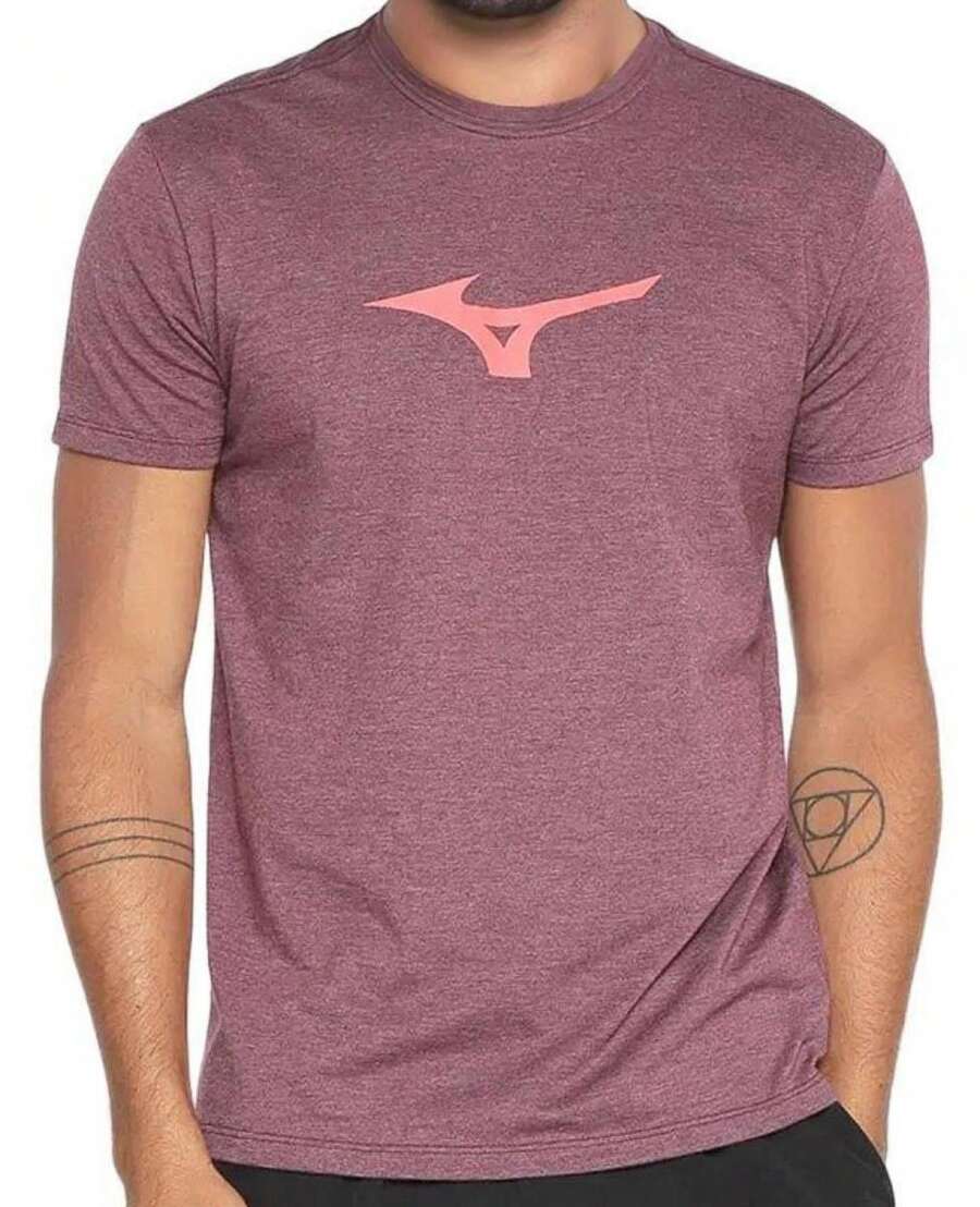 Mizuno Run Spark Men's T-Shirt - Burgundy - 紫紅色 - 查看 1