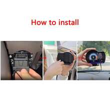 OBD2+GPS 数字汽车抬头显示行车记录仪双模式智能行车电脑清除故障码读取数据流超速报警测速报警汽车电子配件 - 黑色 - 查看 12