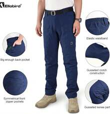 Ellobird Mens Flex Cargo Hiking Pants, Work Outdoor, Water Repellent 4-Way Stretch Lightweight, Men's Tactical Travel - Cinturón marítimo de Gibraltar - Ver 3