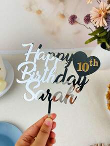 Phụ kiện trang trí bánh sinh nhật cá nhân hóa, khắc tên và tuổi, mạ vàng gương, trang trí tiệc sinh nhật, 1 chiếc, chống thấm nước, trang trí tinh tế, phong cách, thời trang, cổ điển, tùy chỉnh, cá nhân hóa, độc đáo. Quà tặng lý tưởng cho anh ấy, cô ấy, bạn trai, bạn gái, bố, mẹ, gia đình, bạn bè, thú cưng. Thích hợp cho các dịp kỷ niệm, Ngày Valentine, Ngày của Mẹ, sinh nhật, Ngày thiếu nhi, Ngày của Cha, lễ tốt nghiệp, đám cưới, tân gia. Trang trí phòng ăn, phòng khách, phòng ngủ, phòng trà, nhà cửa, Giáng sinh, bộ đồ ăn cưới tùy chỉnh, phong cách mùa thu sang trọng, đa chức năng, trang trí, có thể tái sử dụng, tinh tế, phong cách, phòng trà, nhà cửa, sân vườn, văn phòng, không gian ấm áp, trang trí mùa thu, tình yêu vĩnh cửu. - Nhiều màu - Xem 6