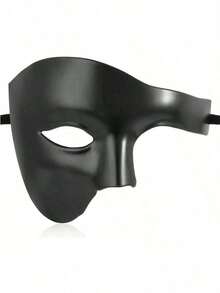 Máscara Hemisférica, Máscara Veneziana Leve de Fantasma, Máscara Feminina, Máscara Masculina. Presentes do Dia dos Namorados, Presentes de Festival, Presentes de Aniversário, Máscaras de Baile de Máscaras, Máscaras da Moda, Máscaras Sexy e Interessantes para Olhos para Fantasias de Halloween - Preto - Visão 1