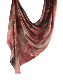 1件长款丝滑印花披肩，穆斯林高端渐变大理石纹印花优雅女士头巾，适合搭配连衣裙 - 多色1 - 查看 2