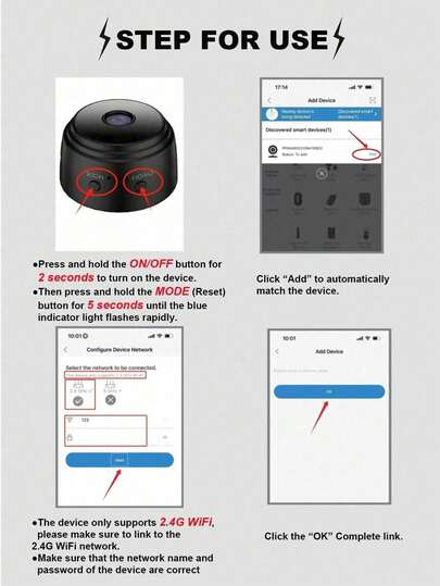 HD 720P Mini WiFi Camera Real Time Remote Viewing, Two Way Audio, Motion Detection Home Pet Monitoring view 10