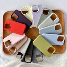 Large Hole Skin Like Liquid TPU Soft Phone Case, Resistant To Dirt And Stains, Suitable For IPhone 11, 12, 13, 14, 15, 16 Plus Pro Promax/DKFGFYT - 白色 - 查看 3