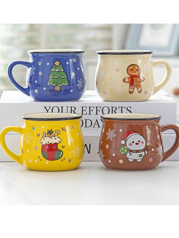 4/6/8/10 piezas Juego de tazas navideñas Tazas de café mini de Navidad Decoración del hogar Decoraciones navideñas Decoraciones de cocina y bar para vacaciones de invierno Regalos de inauguración de casa