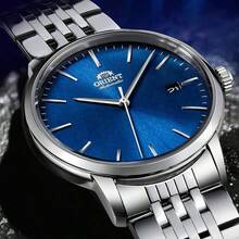 Orient Orient Men's Watch, Blue Dial Automatic Movement Business Casual RA-AC0E04L19B