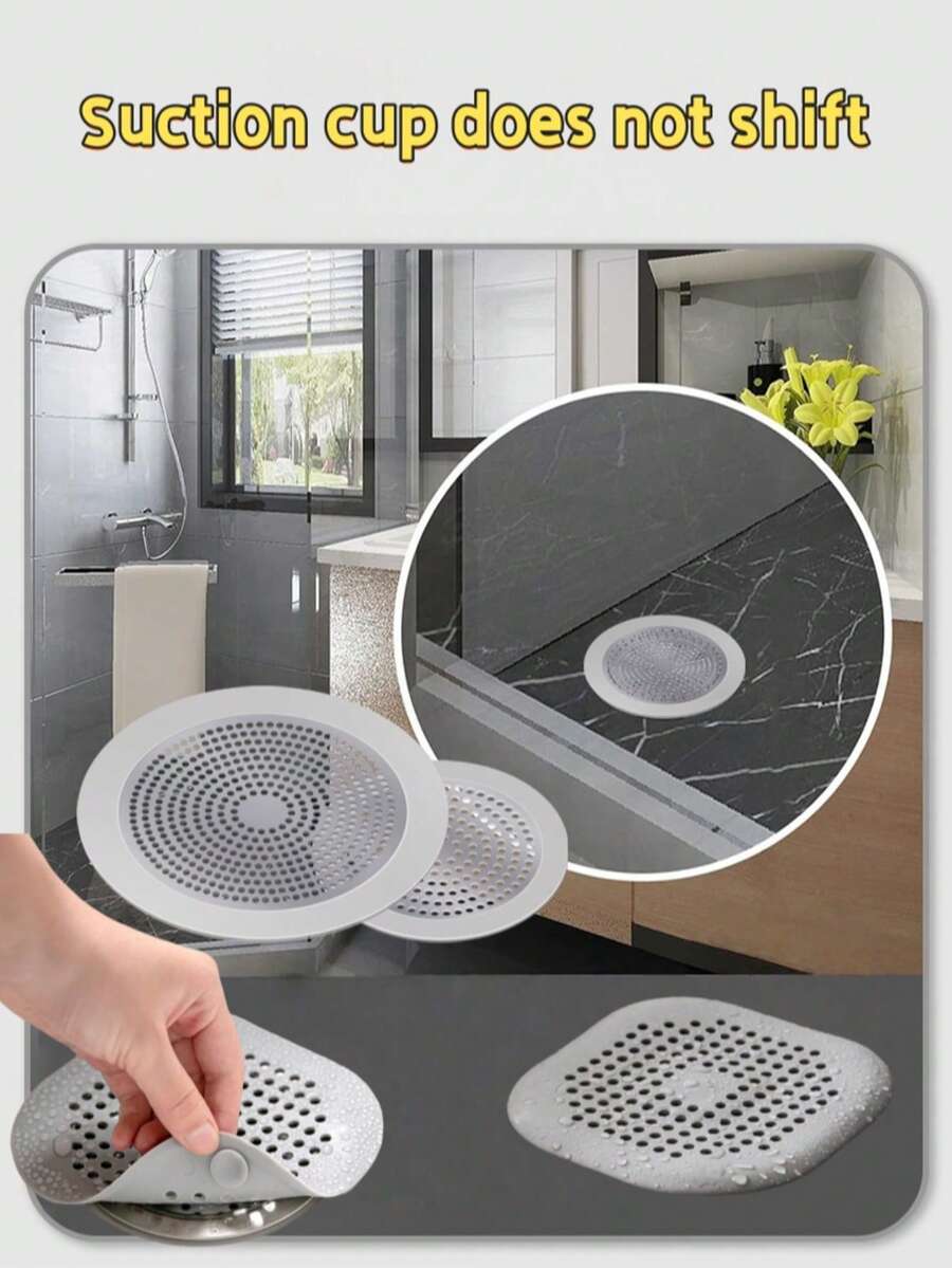 1pc Kitchen & Bathroom Filter, Filter Pad, Bathtub & Shower Drain Stopper, Prevents Clogging And Odor, Blocks Hair And Debris, Suitable For Yachts And Boats Waterproof Mat