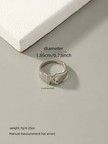 Men's Personalized Hip Hop Alphabet Fashion Street Cool Ring - No Gift Box