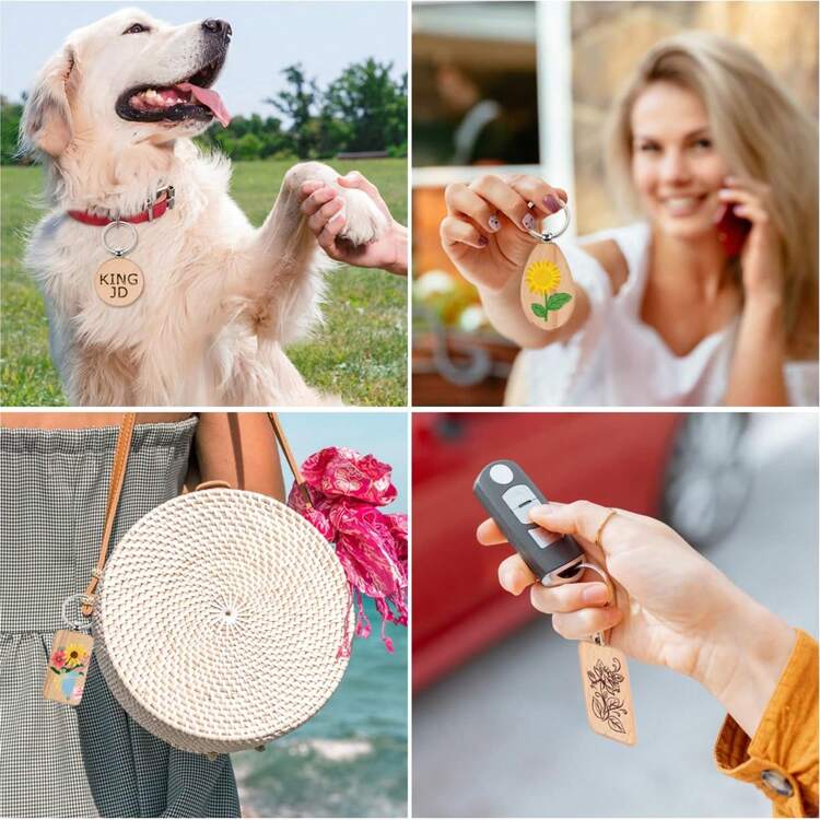 Customized Name Keychain, DIY Painting Personalized, Anti-Lost Pendant, Bag Personalized Pendant, Pet Dog Tag - Multicolor - View 8