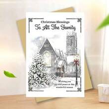 1 pieza Tarjeta de felicitación navideña australiana con sobre, 11cm X 16cm - Diseño encantador de gatos besándose con adornos festivos, ideal para amigos, familiares y amantes de los gatos, tarjeta de celebración navideña conmovedora