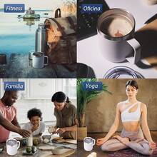 Termo para Cafe de Acero Inoxidable 14OZ,Taza Termica de Asa de 400ML,con Tapa Hermética,2-Pajita y 2-Cepillo de Limpieza,Taza Termica Frio y Caliente Portátil,Vaso de Viaje para Cafe,Té,Agua y Bebidas - blanco - Ver 10