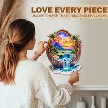 Coconut Dream - Wooden Jigsaw Puzzle, Asymmetrical Animal Shaped Wooden Puzzle Toy, Unique Party Game Gift, Decorative Art Puzzle, Tabletop Magic Puzzle, Unique Children's Educational Puzzle, Holiday Gift, Adult Wooden Puzzle, Christmas Gift, Back To School Gift, Birthday Gift (2D Puzzle)