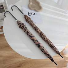 10-Rib European Retro Leopard Print Long Umbrella With Straight Shaft - Multicolor - View 8