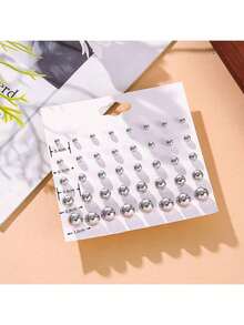 20pcs New European & American Lightweight Mini Luxury Faux Pearl CCB Stud Earring Set - CCB - View 11