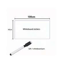 1 Roll Self Adhesive Whiteboard Green Board Chalk Wall Sticker With Wiper, Office Home Decor Canvas Message Board