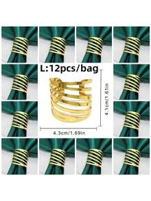 1 قطعة/6 قطع/12 قطعة من حلقات المناديل الإبداعية، حاملات المناديل الزخرفية لعيد الميلاد، الحياة الريفية، الزفاف، المطعم، الفندق، عيد الحب، الولائم، طاولات البوفيه، مستلزمات الحفلات، ديكور طاولة المطبخ المنزلي