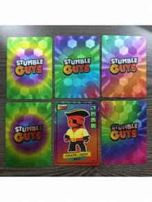 1套2026新款Stumble Guys金箔碰撞派对游戏卡牌，缝纫玩具，旅行玩具，课堂减压玩具，迷你小饰品，洗澡玩具，圣诞文具，减压球，生日/圣诞节/万圣节礼物 - 彩色 - 查看 8