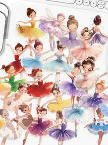 50pcs Ballet Stickers For Notebooks, Diaries And Phone Cases - Multicolor - View 1