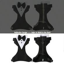 Dog Tuxedo Costume: Formal Shirt, Wedding Black Jacket Set, Pet Puppy Prince Ceremony Bow Tie Set, Small Dog & Cat Outfit, Dog Wedding Attire, Bridal Dowry Vest, Leash-Attachable Suit With Bow Tie & Necktie, Pet Harness - Black - View 6