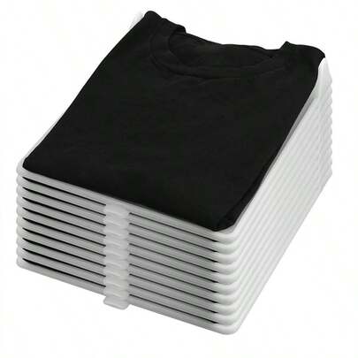 10 Pack T Shirt Organizer Closet Organizer Clothing Trays, Folding Clothes Board Stackable, Shirt Receipt Board Organizer