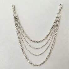 Mehrschichtige Hüftkette aus Metall im Punk-Stil, Jeans-Accessoire für Hip-Hop, multifunktionale Hosen-Kette für Herren und Damen geeignet für den täglichen Gebrauch und modisches Kombinieren