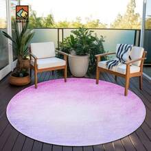 1 pieza/10 piezas Alfombra de baño con patrón degradado morado, material de franela, alfombra redonda para el piso, decoración esponjosa, adecuada para baño, entrada, cocina, sala de estar y otras ocasiones, lavable a máquina, antideslizante, decoración navideña, regalo ideal - Multicolor - Ver 6