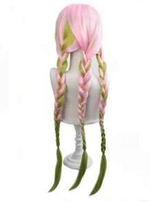 超长黑色至棕色渐变卷发假发，适合角色扮演，厚实蓬松的假发，适合服装