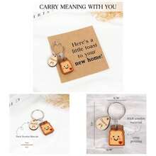 Bread Toast Keychain Women, Divorce Gifts Women, New Job Gifts Women, Gifts Teenage Girls, New Beginnings Gifts Women, College Her - New Home - View 2