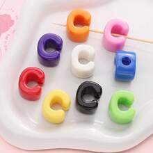 20pcs Multicolor Large Hole Acrylic Letter Beads, Handmade Decorative Letter Spacer Beads For Necklace Accessories, DIY Jewelry, Phone Chain, Jewelry Making, Beading Supplies - DIY - View 11