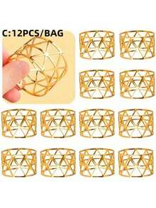 1 قطعة/6 قطع/12 قطعة من حلقات المناديل الإبداعية، حاملات المناديل الزخرفية لعيد الميلاد، الحياة الريفية، الزفاف، المطعم، الفندق، عيد الحب، الولائم، طاولات البوفيه، مستلزمات الحفلات، ديكور طاولة المطبخ المنزلي