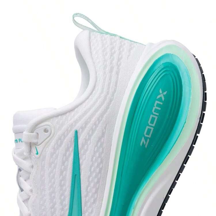 Jordan Zapatillas de running para mujer W NIKE VOMERO PLUS, zapatillas deportivas casuales y cómodas HV8154-100 - Blanco/Plata metalizado/Microverde/Verde menta espumoso - Añade 7