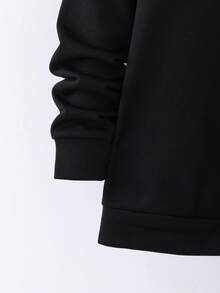 2 piezas Conjunto de niño con camiseta de cuello redondo con estampado gráfico y pantalón largo, otoño/invierno - Amarillo - Ver 4