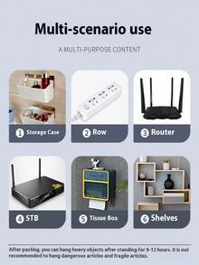 20/14/10/6/1pc 强力粘合挂钩，易于安装实用粘合挂钩--防水塑料壁挂，无痕固定，无需打孔，多功能设计，适用于浴室、厨房和家庭环境，悬挂墙壁装饰，便携式粘合挂钩，路由器、插座、相框、遥控器--多功能挂钩，卧室和办公室两用，时尚风格，实用挂钩翻译