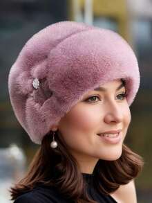 Women's Comfortable Knitted Winter Hat With Ear Flaps - Thick, Warm, Windproof, Solid Color, Washable - Ideal For Outdoor Activities And Halloween In Autumn/Winter - Multicolor - View 20