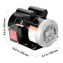 1.5 HP, 3450 Rpm, AC 115V/230V, 56 Frame, Single Phase Air Compressor Motor, 5/8" Keyed Shaft, Clockwise/Counterclockwise Rotation For Agricultural Machinery And General Equipment. - 3450 RPM 1.5 HP 56 - View 10