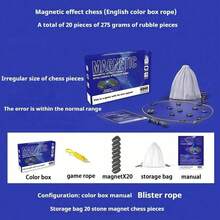 Jogo de Xadrez Magnético 2025 para Família e Festa, Jogo de Tabuleiro de Xadrez com Efeito Magnético para Família - Divertido Jogo de Xadrez Multijogador de Mesa