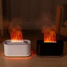 SULVGO Flame Air Diffuser Humidifier, Upgraded Essential Oil Aroma Diffuser, Ultrasonic Aromatherapy, Flame Mist Humidifier With Auto Shut Off, Suitable For Room, Home And Office - Multicolor - View 8