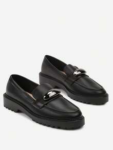 Mocasines Vices con plantilla y decoración metálica - Negro - Ver 5