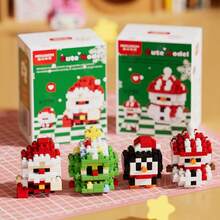 1set Santa Claus Snowman Elk Tree Micro Particle Building Blocks Birthday Gift - Christmas Gift - Halloween Gift - Perfect Gift - Gift - Multicolor - View 2