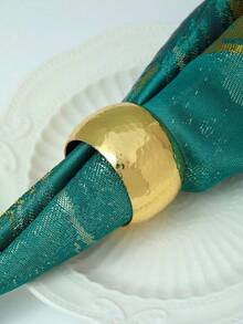 6 حلقات مفارش طاولة معدنية عالية الجودة بنقشة قطاعات النحل، مناسبة لتزيين طاولات الأعياد والمطاعم والفنادق