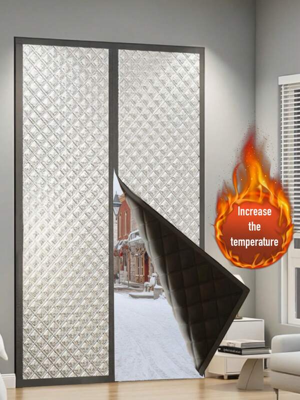 Magnetic Thermal Insulated Door Curtain With No Drill Magic Tape, Odor & Bacteria Blocker For Christmas/Halloween, Moustiquaire Fenêtre Style