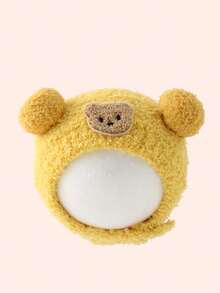 婴儿熊耳帽，毛绒冬季帽子，适合男婴和女婴