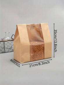 1/5/10 Stücke Toastbeutel Brotpapier Tüte (mit Aufklebern), Halloween, kleine/mittlere/große Papierbrottüte mit Fenster, Backzutaten Verpackungsmaterial, Etikett Siegelaufkleber für Backwaren Verpackung und Lagerung, Haushaltsbedarf - Verschiedenfarbig - Übersicht 11