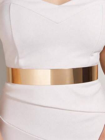 1pc Casual Minimalist Women's Metal Waist Belt