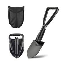1pc Military Camping Shovel Survival Equipment, Entry Tool With Carrying Bag, Metal HandlePortable Foldable Truck Mounted Engineer Shovel Tent Outdoor Shovel Self-Defense Survival Tool Compass Storage Bag 5-In -1 Compact Survival Shovel: Durable Tactical Stainless Steel Shovel With Compass, Saw And Outdoor Adventure Bottle Opener Folding Shovel For Gardening, - Multicolor - View 2
