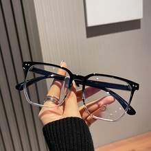 Lightweight Square Stylish Glasses With Lenses MPJD - Black - View 3